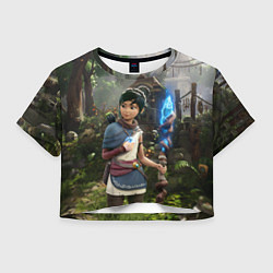 Футболка 3D укороченная женская Кена и Мост Духов, цвет: 3D-принт