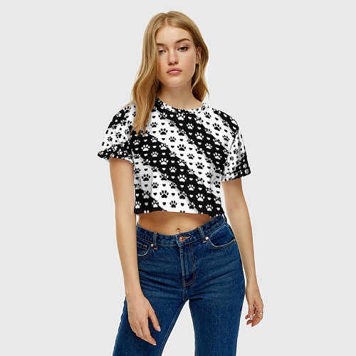 Женский топ Следы от Лап / 3D-принт – фото 3