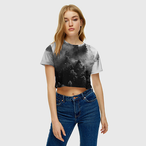 Женский топ МРАЧНЫЙ ЛЕС FOREST / 3D-принт – фото 3