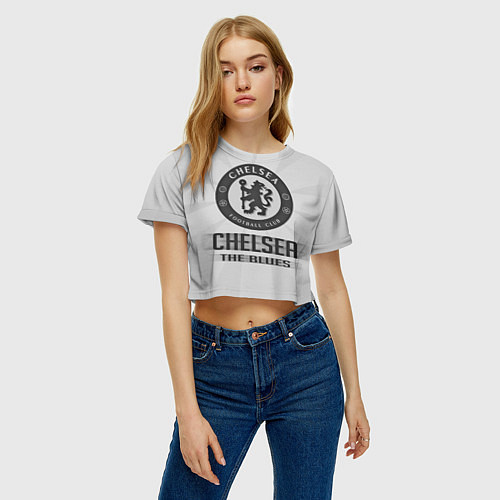 Женский топ Chelsea FC Graphite Theme / 3D-принт – фото 3
