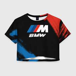 Футболка 3D укороченная женская BMW BMW - Яркий, цвет: 3D-принт