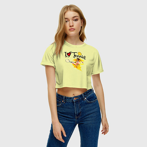 Женский топ Я Люблю Tennis / 3D-принт – фото 3