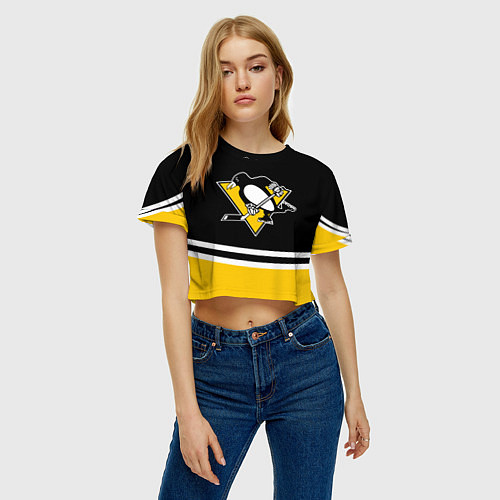 Женский топ Pittsburgh Penguins Питтсбург Пингвинз / 3D-принт – фото 3