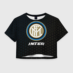 Футболка 3D укороченная женская INTER Inter - Графика, цвет: 3D-принт