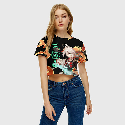 Женский топ ПАТТЕРН КАДЗУХА - KAZUHA / 3D-принт – фото 3