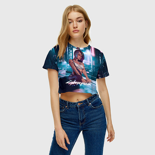 Женский топ Jydy cyberpunk2077 / 3D-принт – фото 3