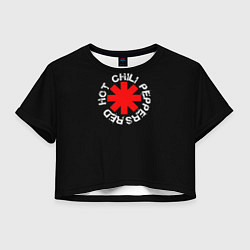Футболка 3D укороченная женская Red Hot Chili Peppers Rough Logo, цвет: 3D-принт