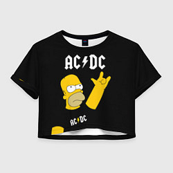 Женский топ AC DC ГОМЕР СИМПСОН SIMPSONS