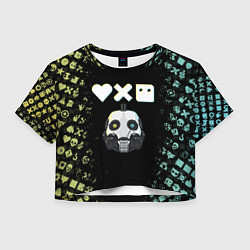 Футболка 3D укороченная женская Love, Death and Robots Pattern, цвет: 3D-принт