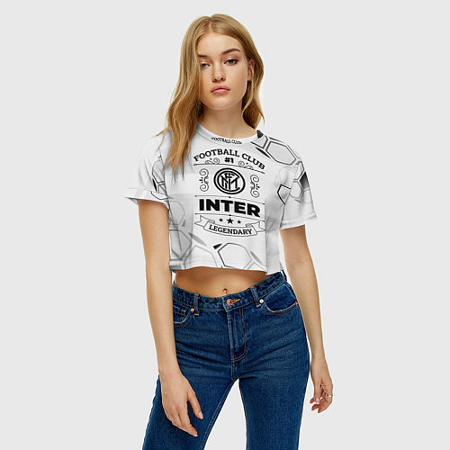 Женский топ Inter Football Club Number 1 Legendary / 3D-принт – фото 3