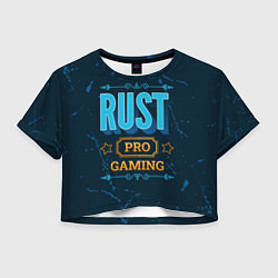 Футболка 3D укороченная женская Игра Rust: PRO Gaming, цвет: 3D-принт