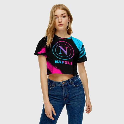 Женский топ Napoli FC Neon Gradient / 3D-принт – фото 3