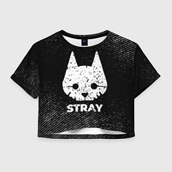 Женский топ Stray с потертостями на темном фоне