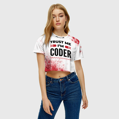 Женский топ Trust me Im coder white / 3D-принт – фото 3