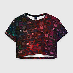 Футболка 3D укороченная женская Плюшевые вестники ночи, цвет: 3D-принт