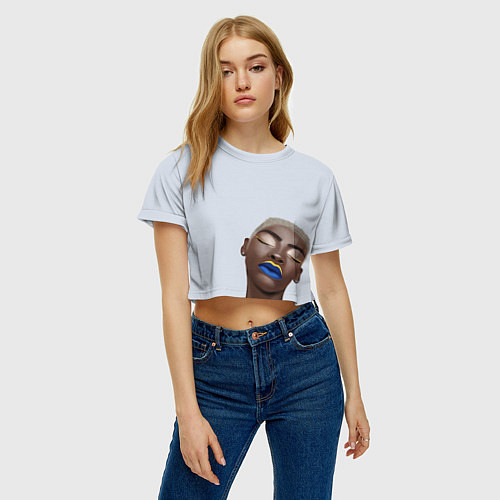 Женский топ Портрет афро девушки / 3D-принт – фото 3