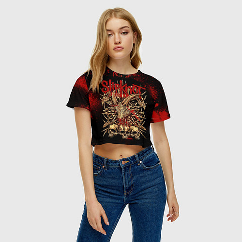 Женский топ Slipknot red black / 3D-принт – фото 3