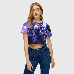 Футболка 3D укороченная женская Free Fire - Сайфай, цвет: 3D-принт — фото 2