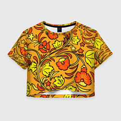Женский топ Хохлома золотой фон