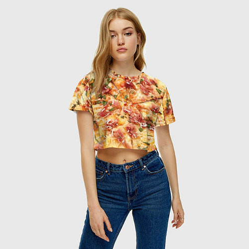 Женский топ Вкусная пицца / 3D-принт – фото 3