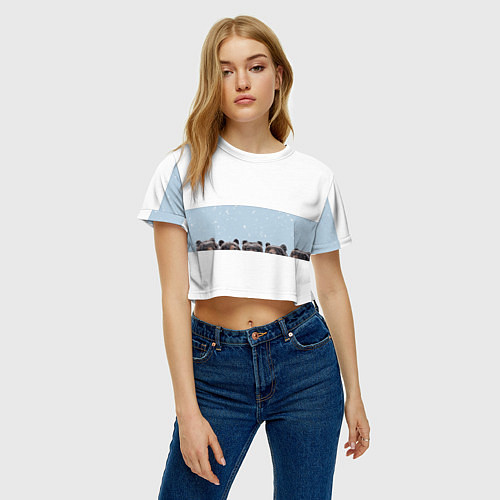 Женский топ Медведи в засаде / 3D-принт – фото 3