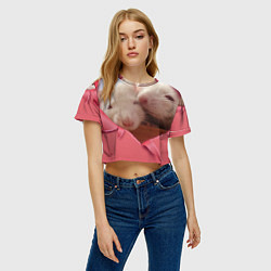 Футболка 3D укороченная женская Крысиная любовь, цвет: 3D-принт — фото 2