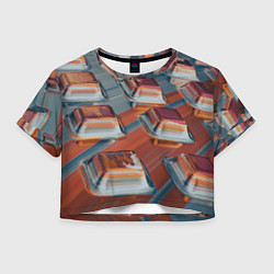 Женский топ Абстрактная текучие металлические прямоугольники