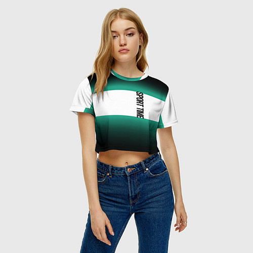 Женский топ Россия sport time / 3D-принт – фото 3