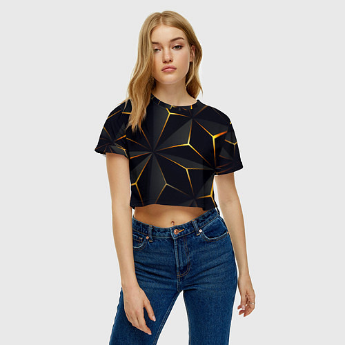 Женский топ Hexagon Line Smart / 3D-принт – фото 3