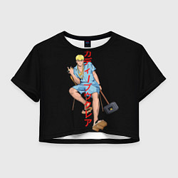 Футболка 3D укороченная женская Крутой учитель Онидзука, цвет: 3D-принт