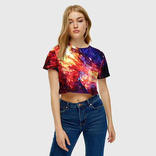 Женский топ Космическое сияние ночь / 3D-принт – фото 3