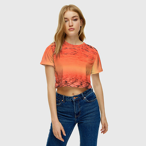 Женский топ Огненные осколки / 3D-принт – фото 3