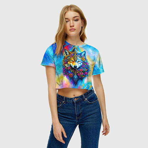 Женский топ Лисоволк / 3D-принт – фото 3