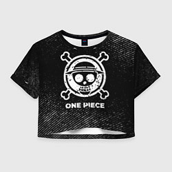 Женский топ One Piece с потертостями на темном фоне