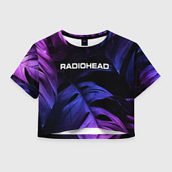 Женский топ Radiohead neon monstera