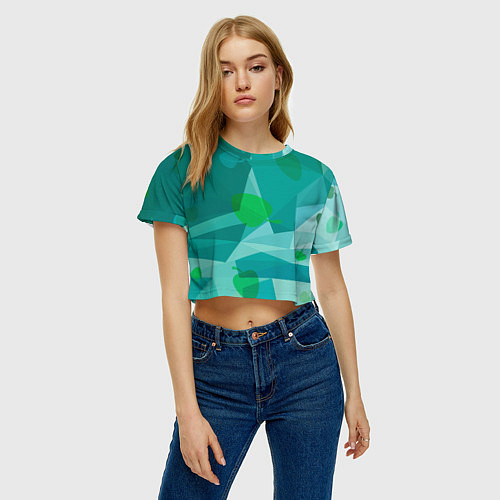 Женский топ Листочки и треугольники / 3D-принт – фото 3