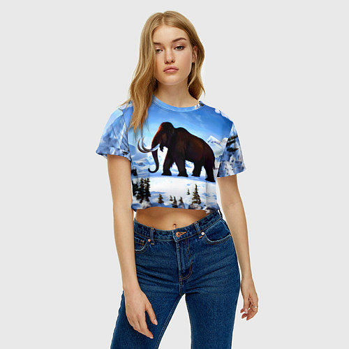 Женский топ Мамонт ледникового периода / 3D-принт – фото 3
