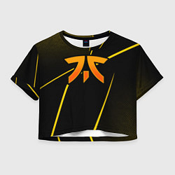 Футболка 3D укороченная женская Fnatic - csgo - gold edition, цвет: 3D-принт