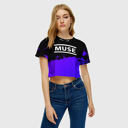 Женский топ Muse purple grunge / 3D-принт – фото 3