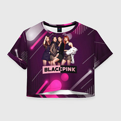 Футболка 3D укороченная женская Kpop Blackpink, цвет: 3D-принт