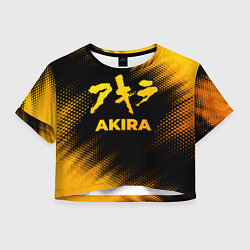 Футболка 3D укороченная женская Akira - gold gradient, цвет: 3D-принт