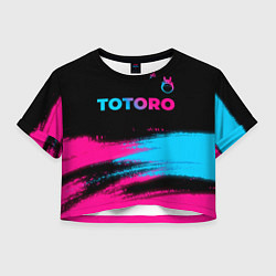 Женский топ Totoro - neon gradient: символ сверху