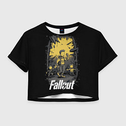 Футболка 3D укороченная женская Fallout boys, цвет: 3D-принт