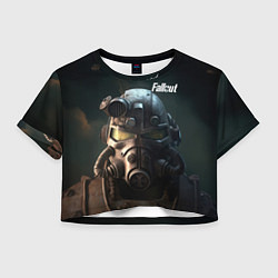 Футболка 3D укороченная женская Fallout game, цвет: 3D-принт