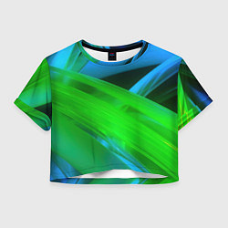 Женский топ Blue green abstract