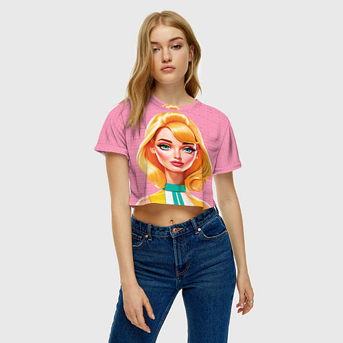 Женский топ Нейросеть - Барби аниме / 3D-принт – фото 3