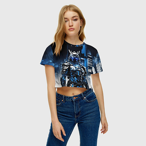 Женский топ Роботизированный самурай / 3D-принт – фото 3