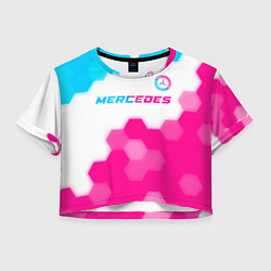 Женский топ Mercedes neon gradient style посередине