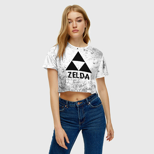 Женский топ Zelda glitch на светлом фоне / 3D-принт – фото 3