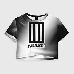 Женский топ Paramore glitch на светлом фоне